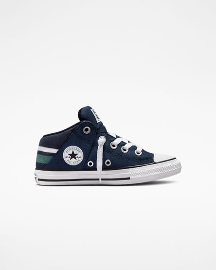 Zapatillas Altas Converse Chuck Taylor All Star Axel Varsity Club Niña Azul Marino Blancas | PE 0E478P